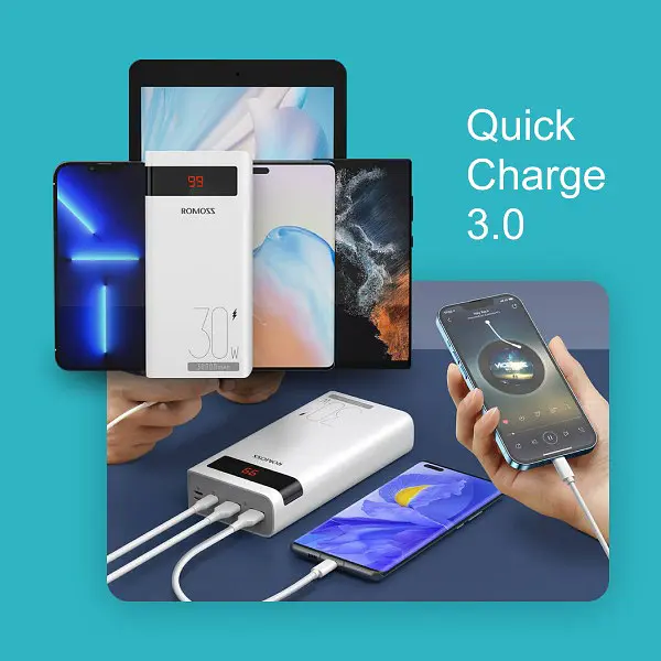 Внешний аккумулятор Romoss Sense 8PS Pro 30000mAh 30W White [PHP30-892-1133H] [120781] - фото 6