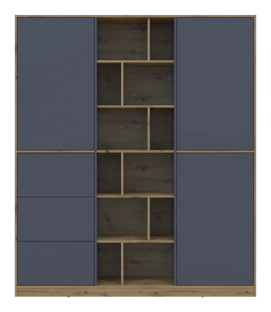 Шафа для одягу Doros Морган Дуб Артизан/Графіт ДСП/Ящики 180х38.5х210 (42002256) - фото 6