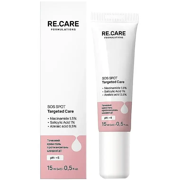 Точковий крем-гель проти висипань швидкої дії Re.Care SOS Spot Targeted Care, 15 мл