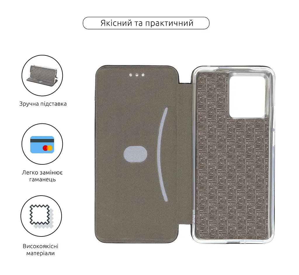 Чехол-книжка для Motorola Edge 40, G-Case, черный, кожаный чехол-книга из экокожи (PU) и TPU, с магнитом, с подставкой и вместительным кардхолдером, противоударный, защита всего корпуса, ArmorStandart (ARM67870) - фото 3