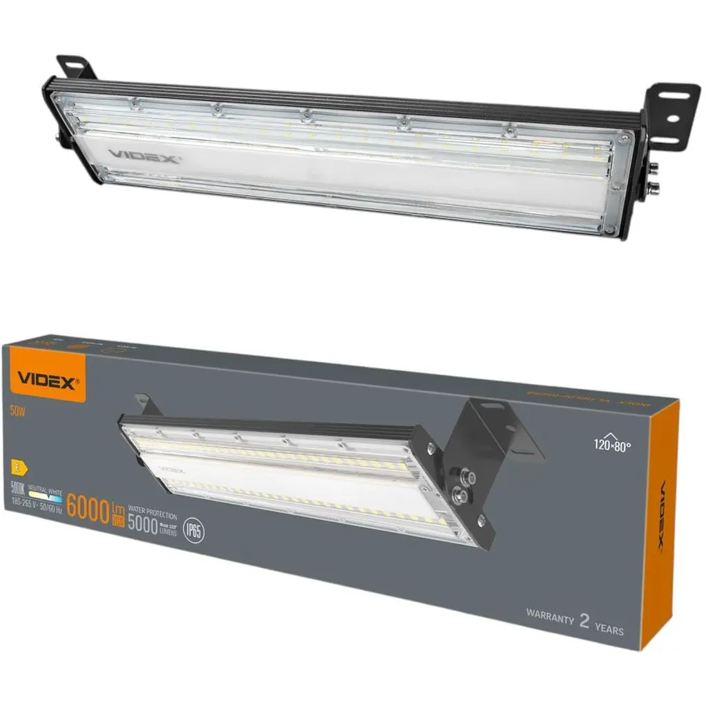 LED світильник Videx HBL02 50W 5000K 230V висотний лінійний (VL-HBL02-0505B) - фото 10