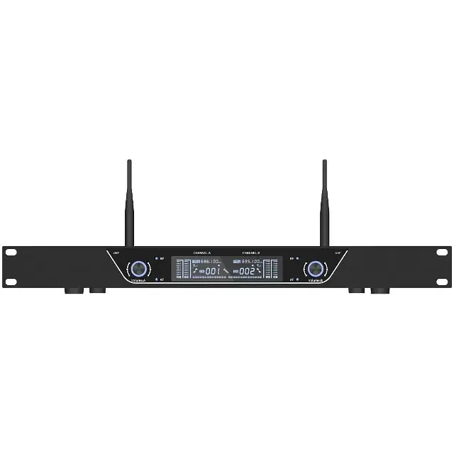 Беспроводные микрофоны с базой Temeisheng LD-952 UHF 200 каналов черные (42616-LD-952_2706) - фото 3