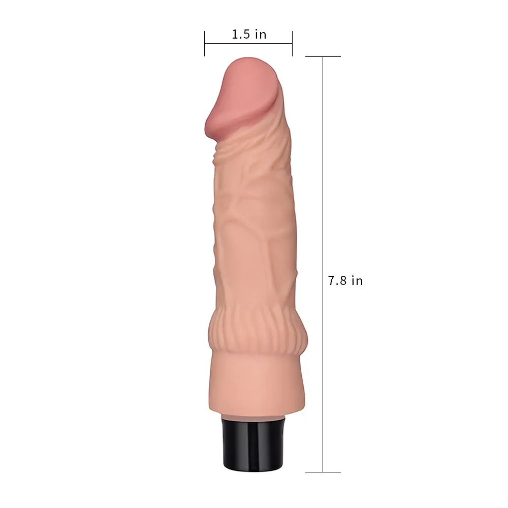 Реалістичний вібратор Real Softee 7,8" тілесний - фото 4