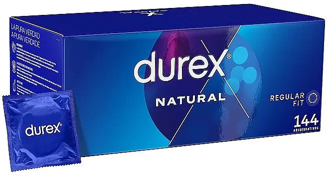 Презервативи Durex Natural анатомічні, гладкі, з лубрикантом — NEW DESIGN, латекс, прозорі, з резервуаром - фото 2