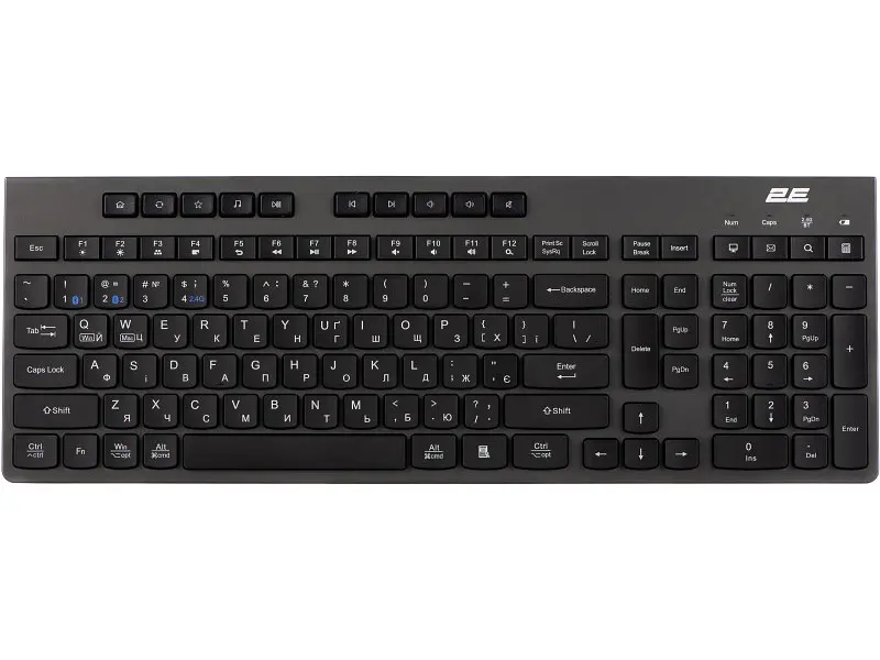 Клавіатура 2E KS280 WL BT Black/Gray (2 E-KS280WBGR_UA)