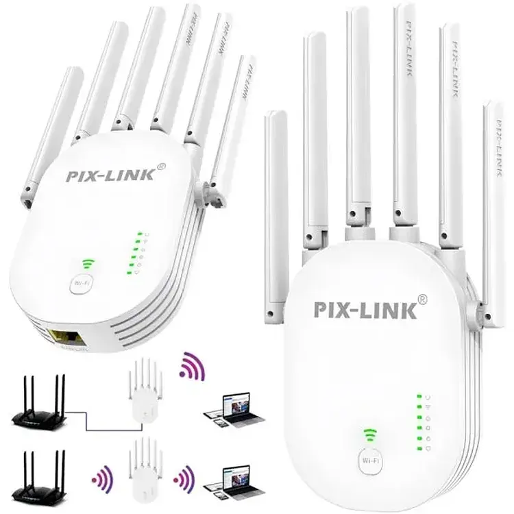 Ретранслятор Wi-Fi Pix-Link LV-WR60T 300Mbps 2.4 GHz підсилювач сигналу репітер White (17964) - фото 6
