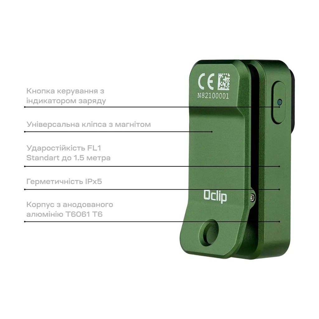 Ліхтар Olight Oclip OD Green (0.0000.0857) - фото 8