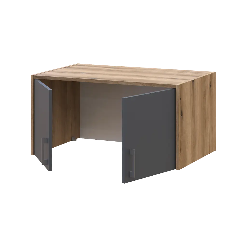 Шафа для одягу Doros Ронді з антресолей і дзеркалом Дуб Артизан/Графіт 2ДСП 82х52х236 (80737810) - фото 8