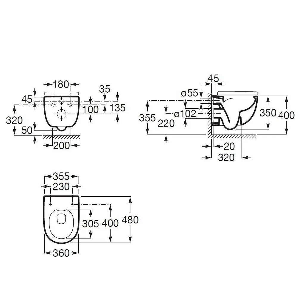 Комплект инсталляция 4 в 1 Volle Master 141515 + унитаз Roca Meridian Rimless A34H242000 укороченный с сидением Soft Close Slim, Белый - фото 4