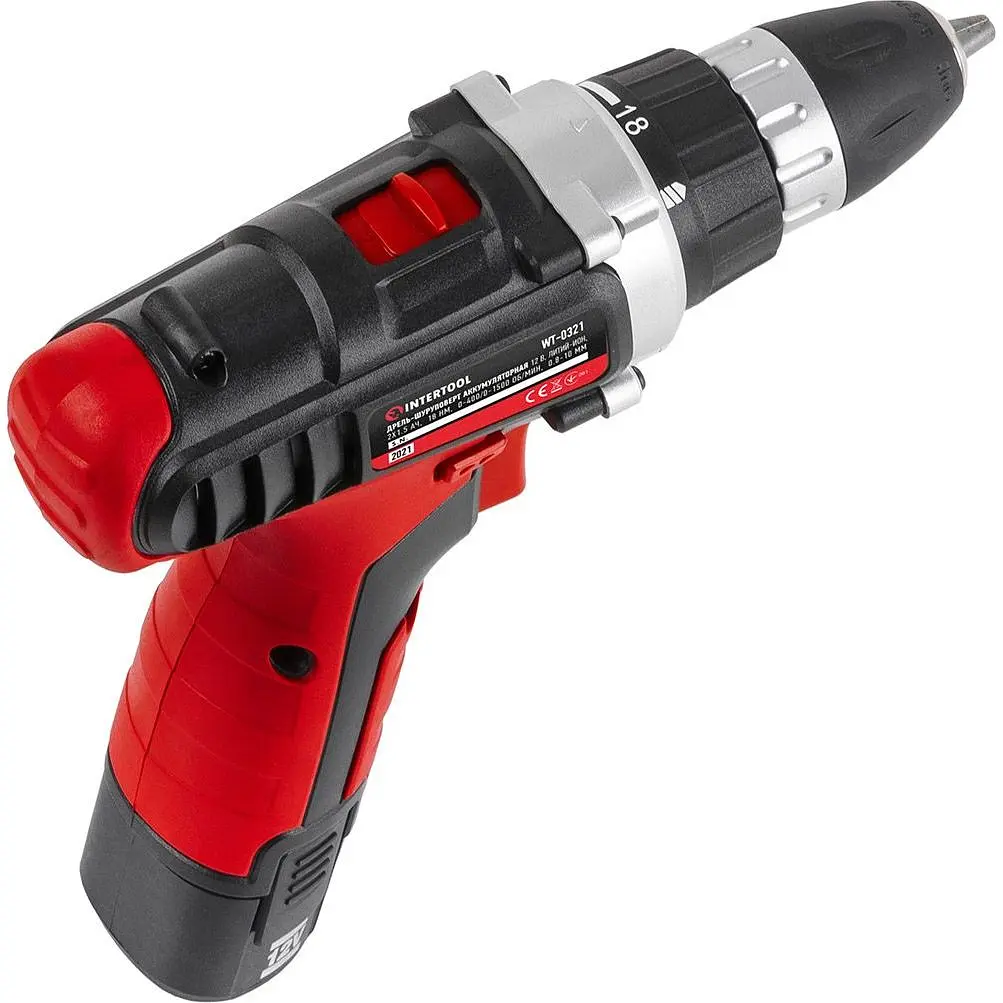 Дриль-шуруповерт Intertool WT-0321 12V 2x1.5Ah [89143] - фото 4