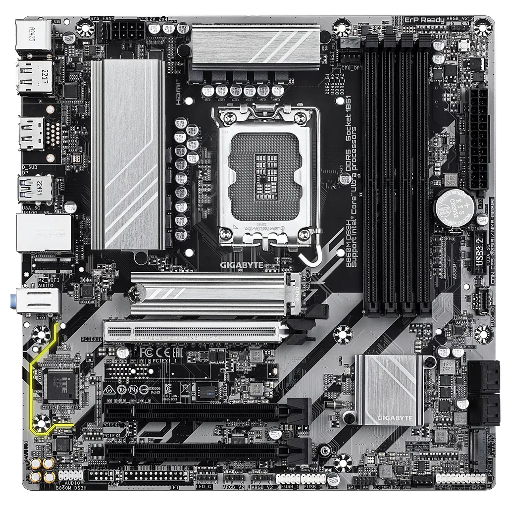 Материнська плата Gigabyte B860M DS3H LGA 1851 (B860M DS3H) - фото 2