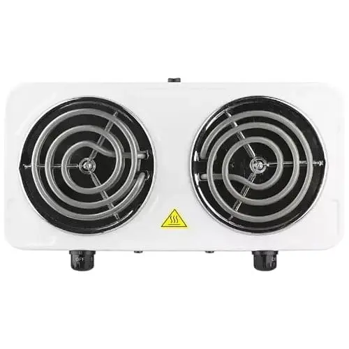 Плита двоконфоркова електрична кухонна RAF-8020B настільна переносна спіральна - фото 3