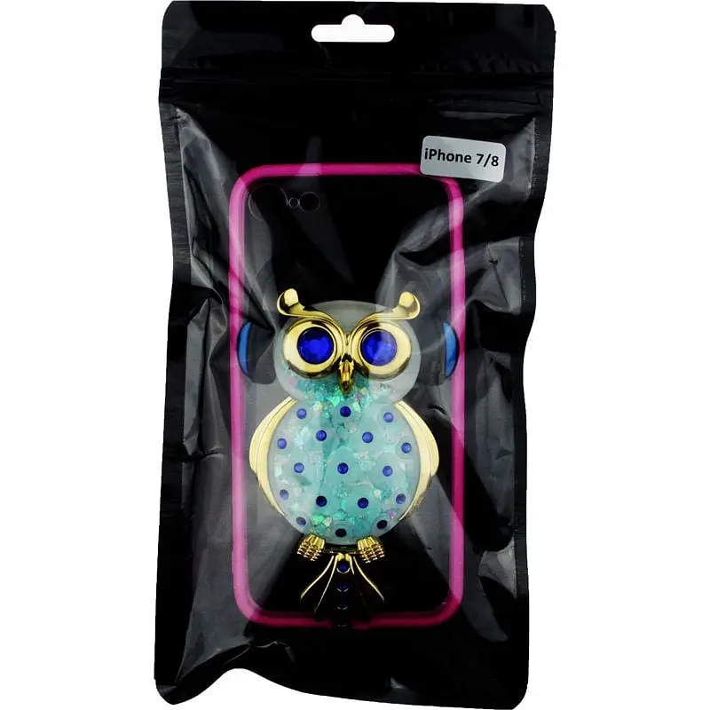 Чохол-накладка Toto TPU Stones Case iPhone 7/8/SE 2020 Owl in Headphones Blue - фото 2
