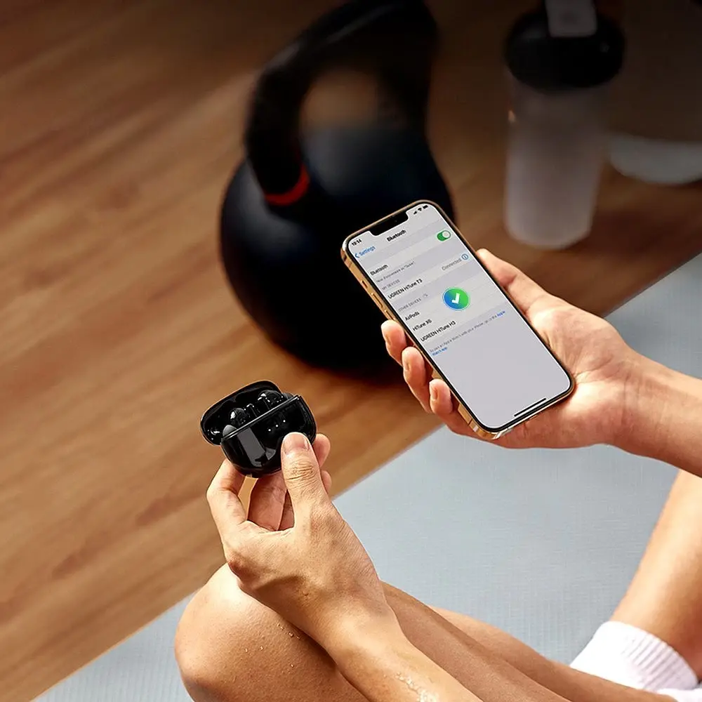 Беспроводные наушники Ugreen WS106 HiTune T3 Active Noise-Cancelling Wireless Earbuds (Black)(UGR-90401) - фото 4