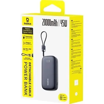 Батарея універсальна Baseus EnerFill FC21 Qpow 3 Ultra 20000mAh 45W Black (E0027P00) - фото 4