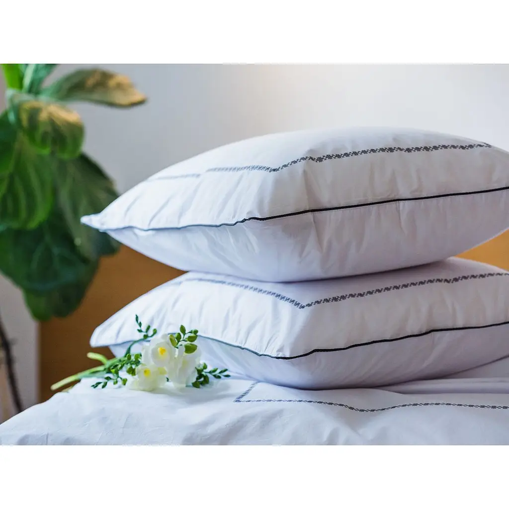 Комплект постельного белья Ecotton Premium евро перкаль вышивка с графитовым кантом (25141) - фото 6