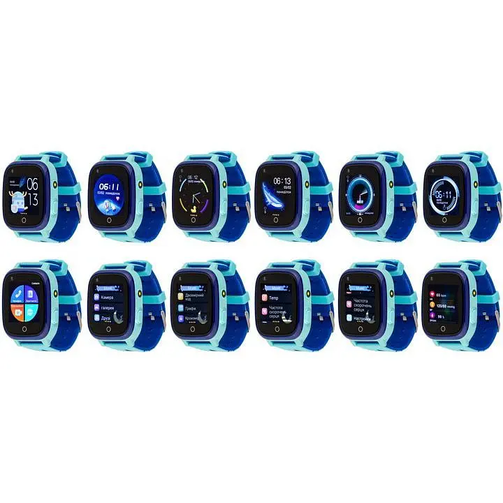 Дитячий водонепроникний смарт-годинник AmiGo GO005 4G WIFI Thermometer Blue [59322] - фото 5