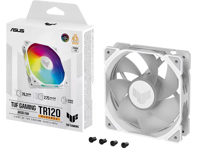 Вентилятор Asus TUF Gaming TR120 ARGB Reverse White (90DA00D3-B09000) - фото 5