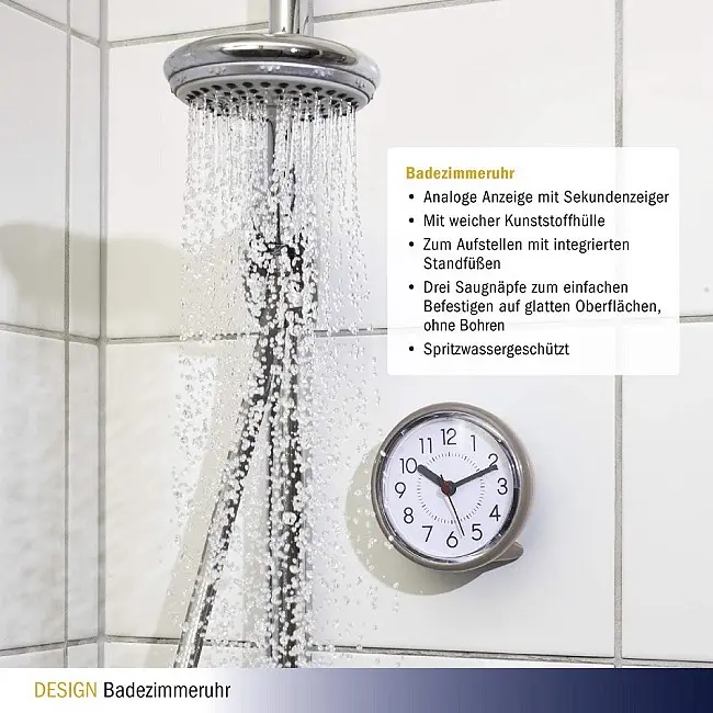 Годинник для ванної кімнати безшумний TFA 60305510 - фото 6