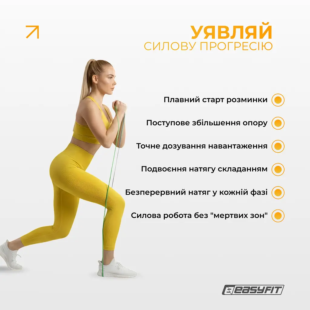Набір двошарових резинок для підтягування EasyFit Premium 2-45 кг (4 шт) - фото 2