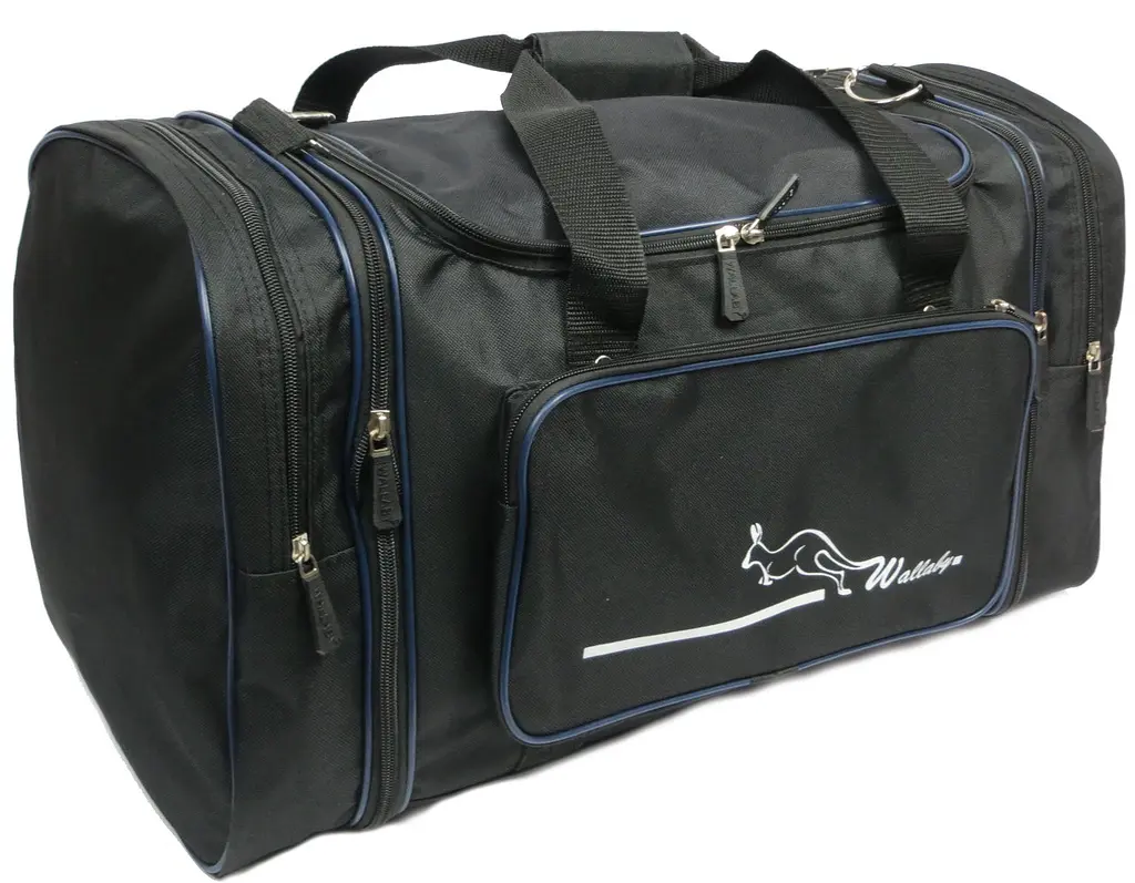 Спортивна сумка Wallaby 365 з розширенням 40/50 л 54(66)x25x30 см Чорна - фото 2