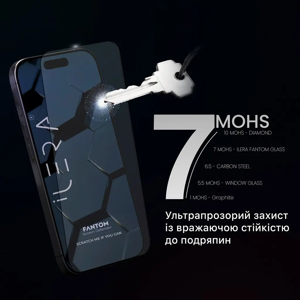 Захисне скло iLera Fantom Glass для Apple iPhone 16 Pro (iLFant16PR) [122662] - фото 3