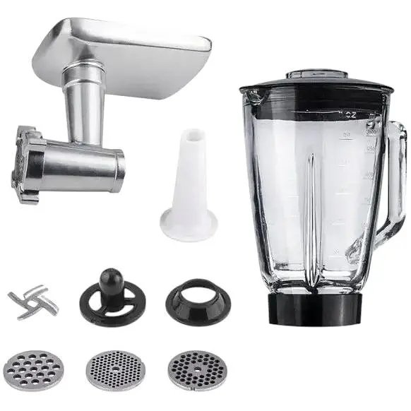 Кухонный комбайн Royalty Line PKM-1900.7BG 1900 Вт чаша 6.5 л удобный тестомес + мясорубка + блендер черный - фото 3