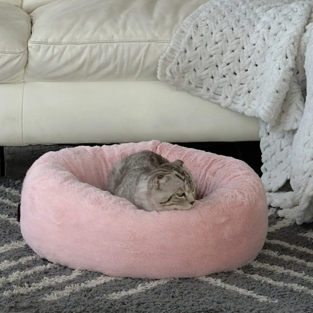 Лежак Pet Fashion Soft для собак и котів розовий 48х48х17 см - фото 4