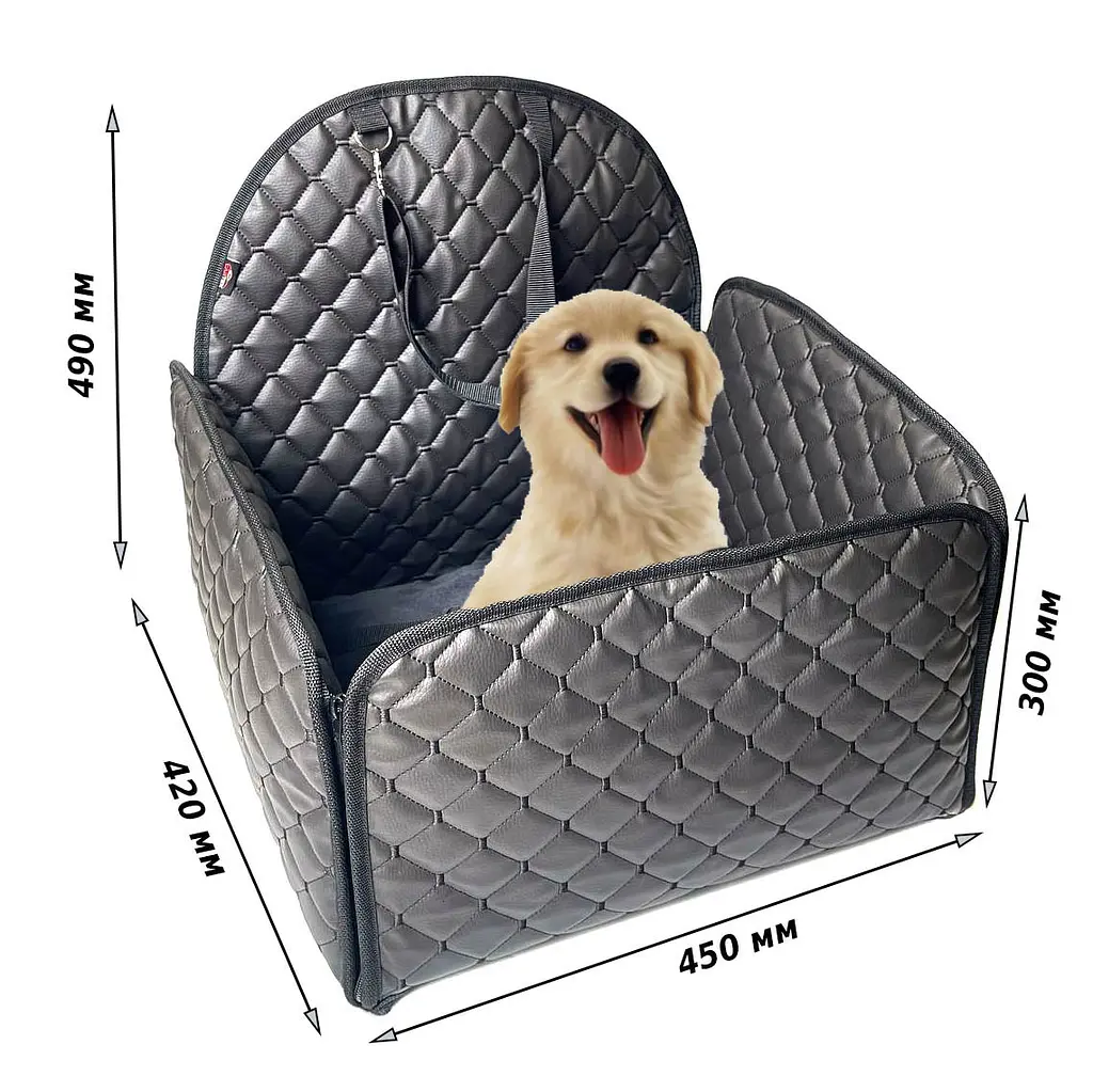 Автокрісло для собак складане Happy Dog Водонепроникне з Подушкою - фото 2