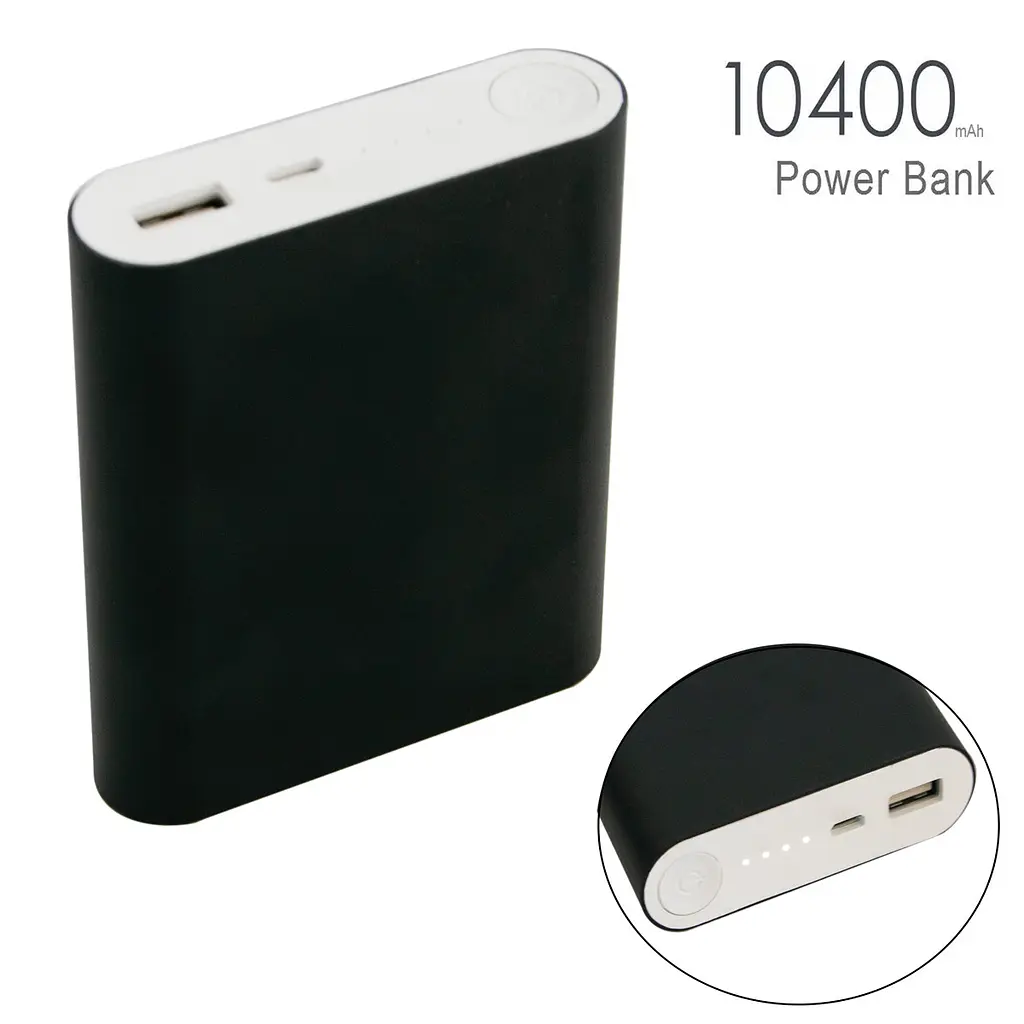 Повербанк 10400 mAh, чорний, зовнішній акумулятор для телефону - фото 2