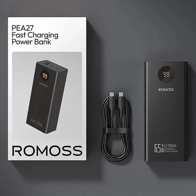 Аккумулятор внешний Romoss PEA27S Pro 65W 27000mAh power bank - фото 5