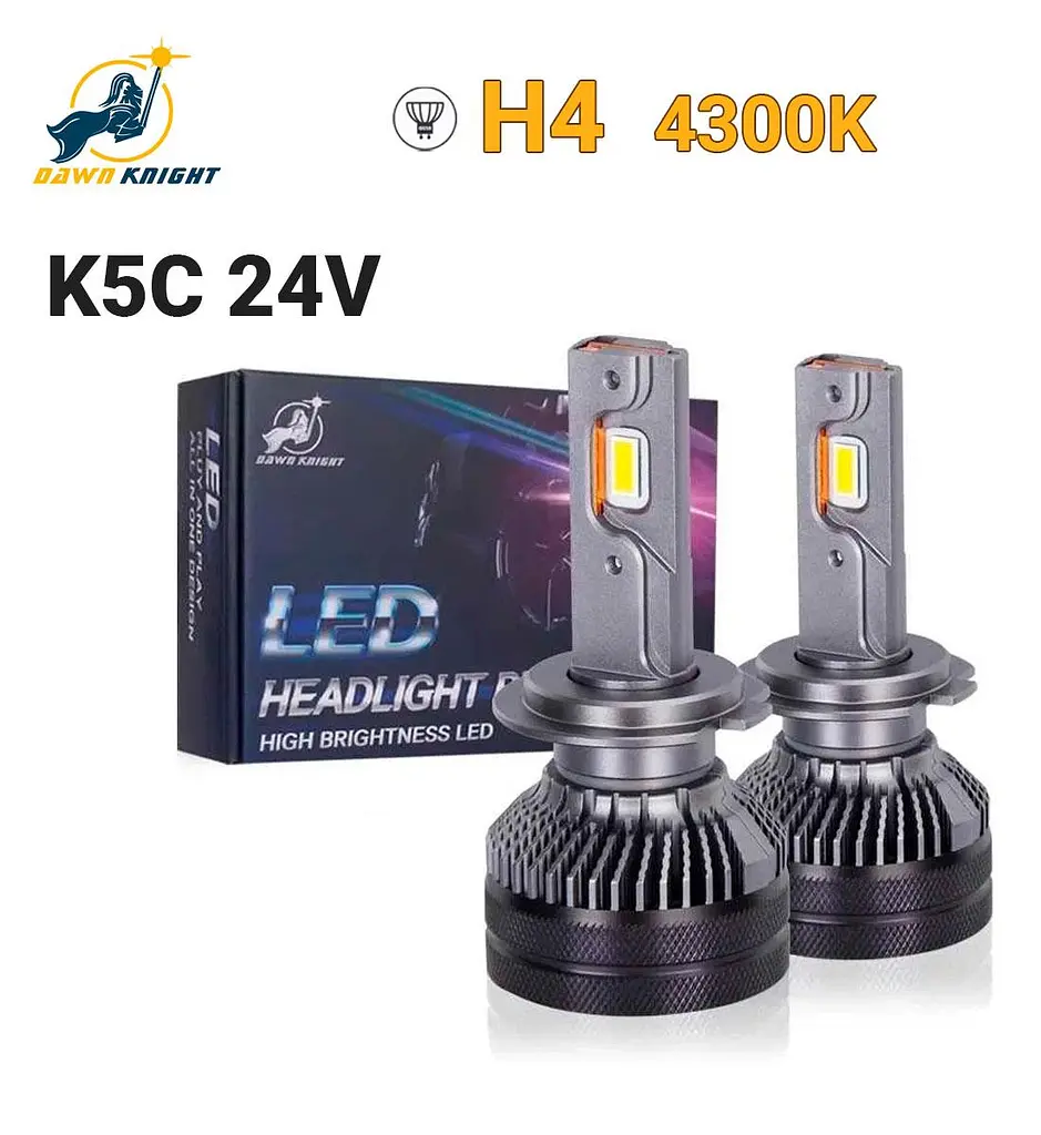 Автолампи DAWN KNIGHT K5C 24V H4 4300K з обманкою (Canbus), комплект 2 шт
