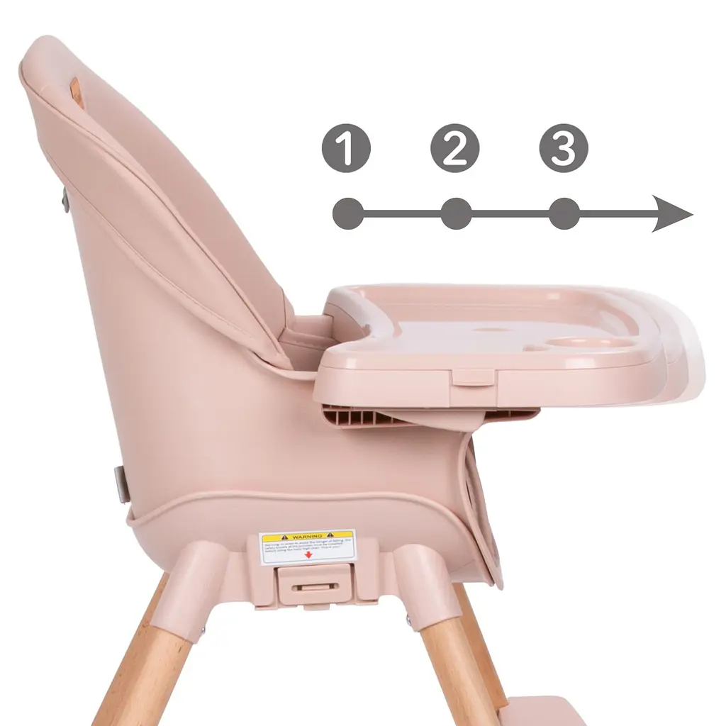 Стульчик для кормления Kidwell Eatan Wood 4 в 1 Pink (5901130090990) - фото 10