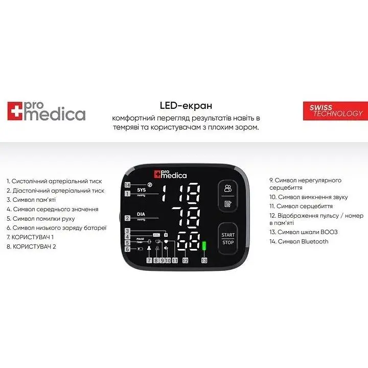 Тонометр Promedica Pulsar автоматический на запястье и встроенным аккумулятором - фото 4