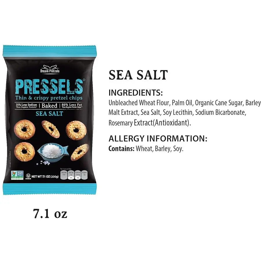 Брецелі Dream Pretzels Sea Salt тонкі 200 г (847720) - фото 4