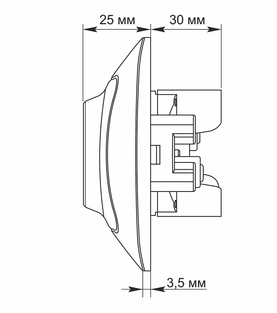 Розетка Titanium Standart подвійна із заземленням біла (TF-ST-SK2G-W) - фото 5