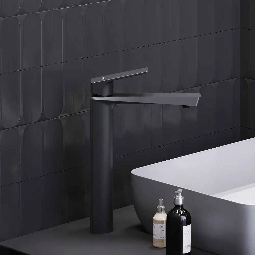 Змішувач для умивальника Damixa Merkur високий black 400250300 - фото 2