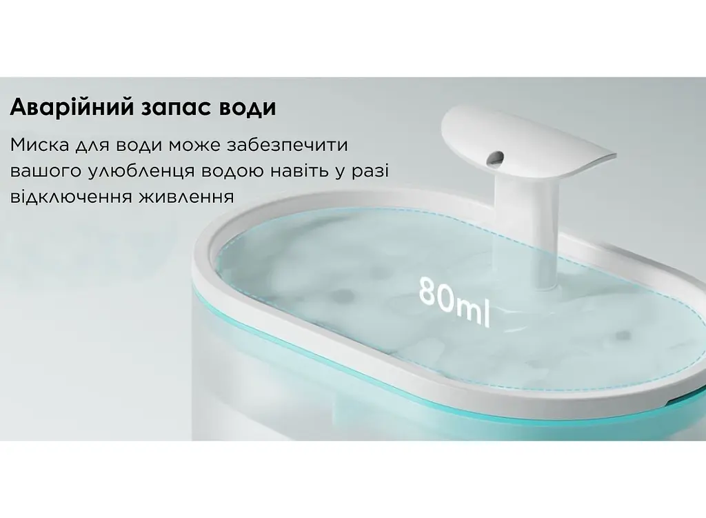Фонтан для кота Petrust TK-WF002 2,1 л з фільтром, Білий - фото 4