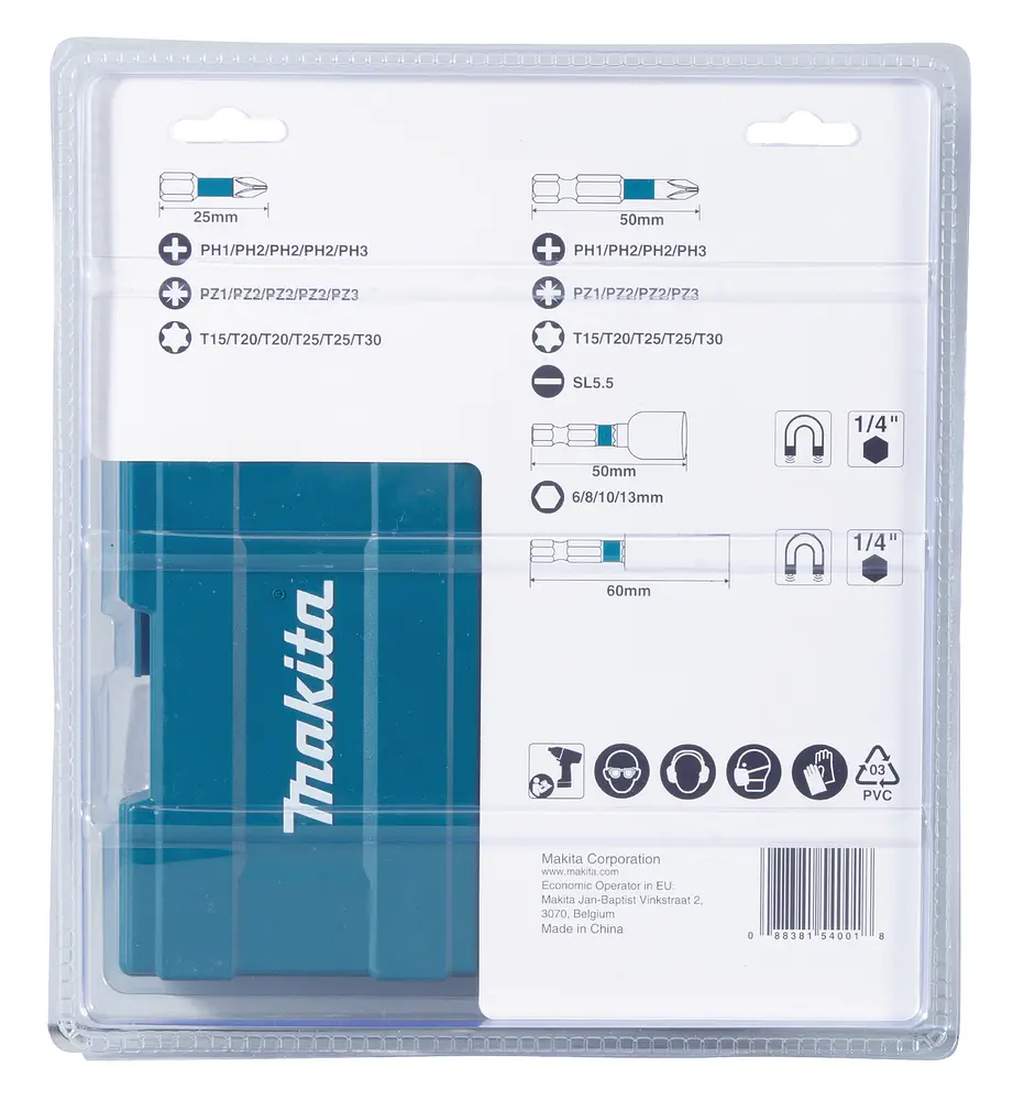 Набір торсіонних біт та головок Makita B-66880 - фото 6