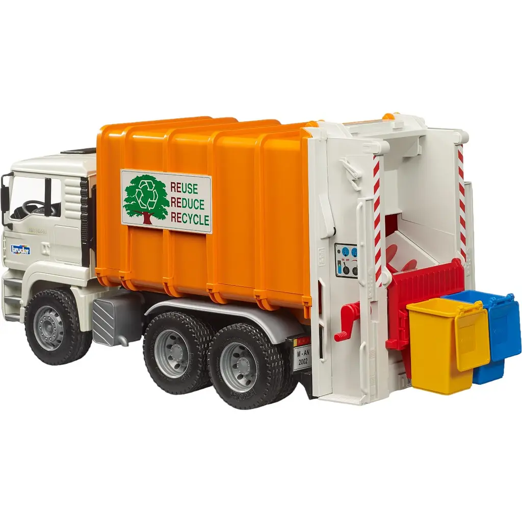 Уценка. Игрушечная машинка Bruder Мусоровоз MAN TGA 1:16 (02772) - фото 4