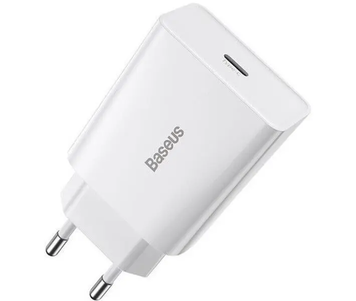 Мережевий зарядний пристрій Baseus Speed Mini PD Charger 20W (CCFS-SN02) White [67420] - фото 3