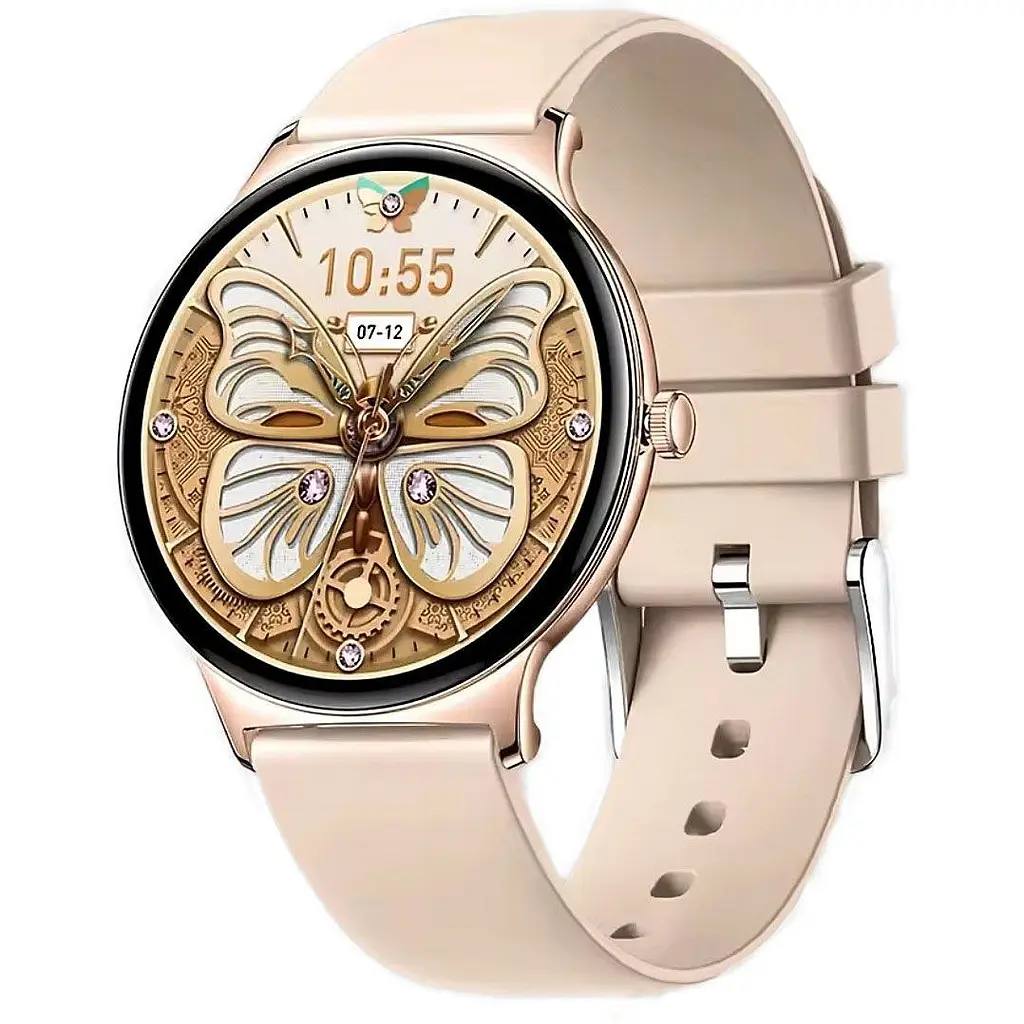 Смарт-годинник Uwatch T8 Gold кругла модель 2 ремінці - фото 2