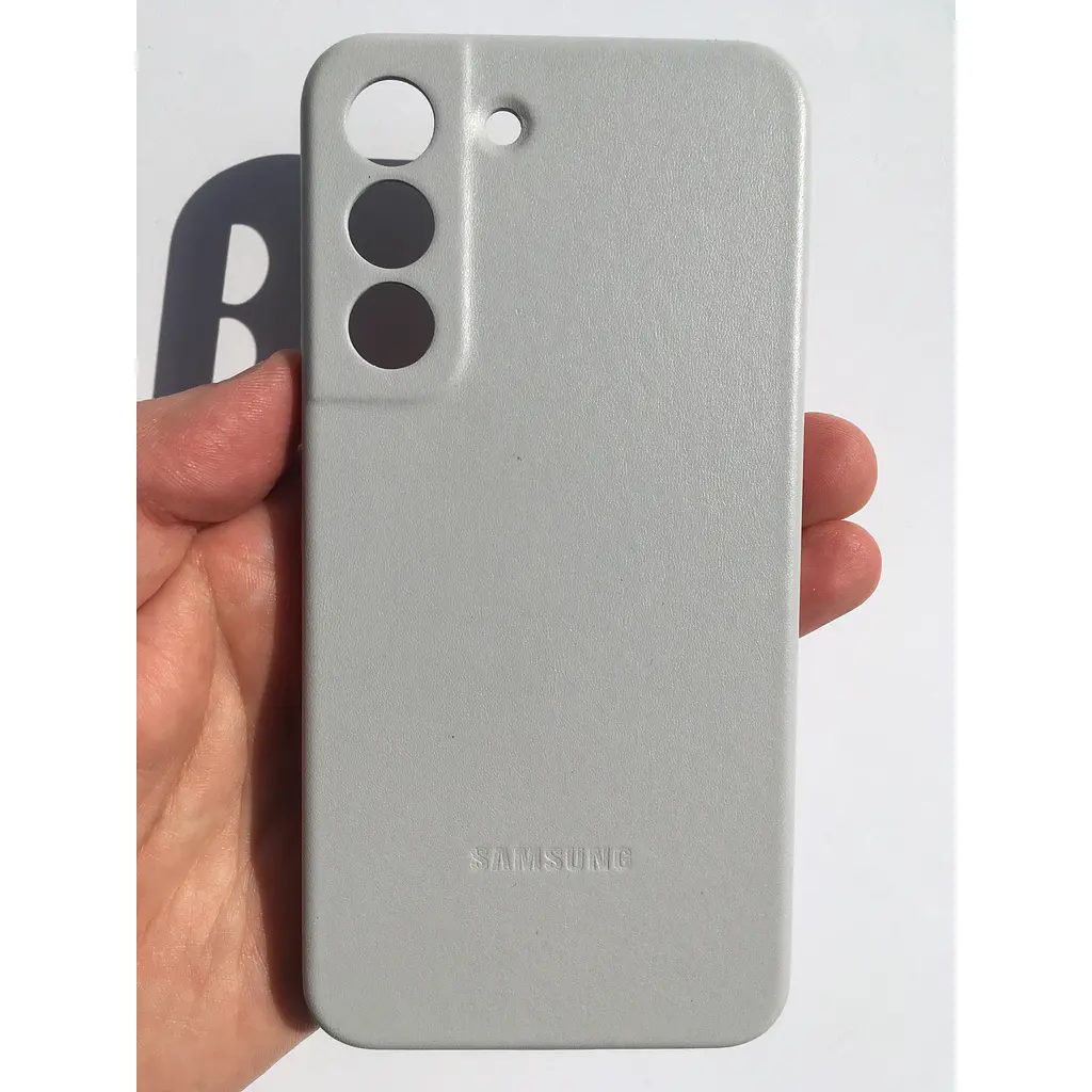 Оригінальний шкіряний чохол Leather Cover для Samsung Galaxy S22 Plus EF-VS906LJEGRU S906 Light Gray - фото 2