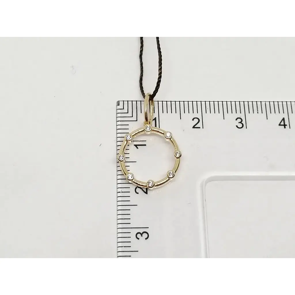 Золота підвіска ЮЗ "Багет" з фіанітами. 9300703 - фото 4