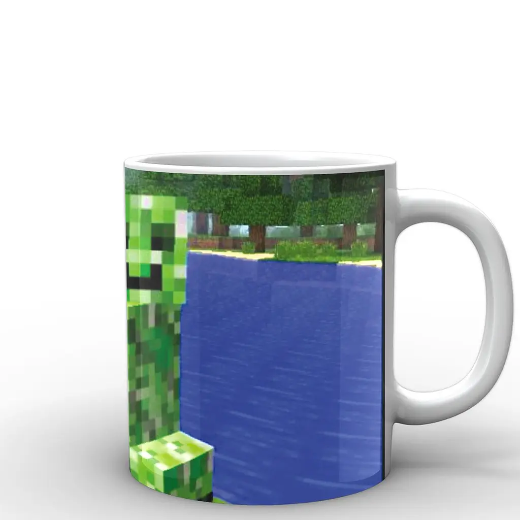 Кухоль GeekLand Minecraft Майнкрафт крипер MС.02.020 330 мл білий - фото 3