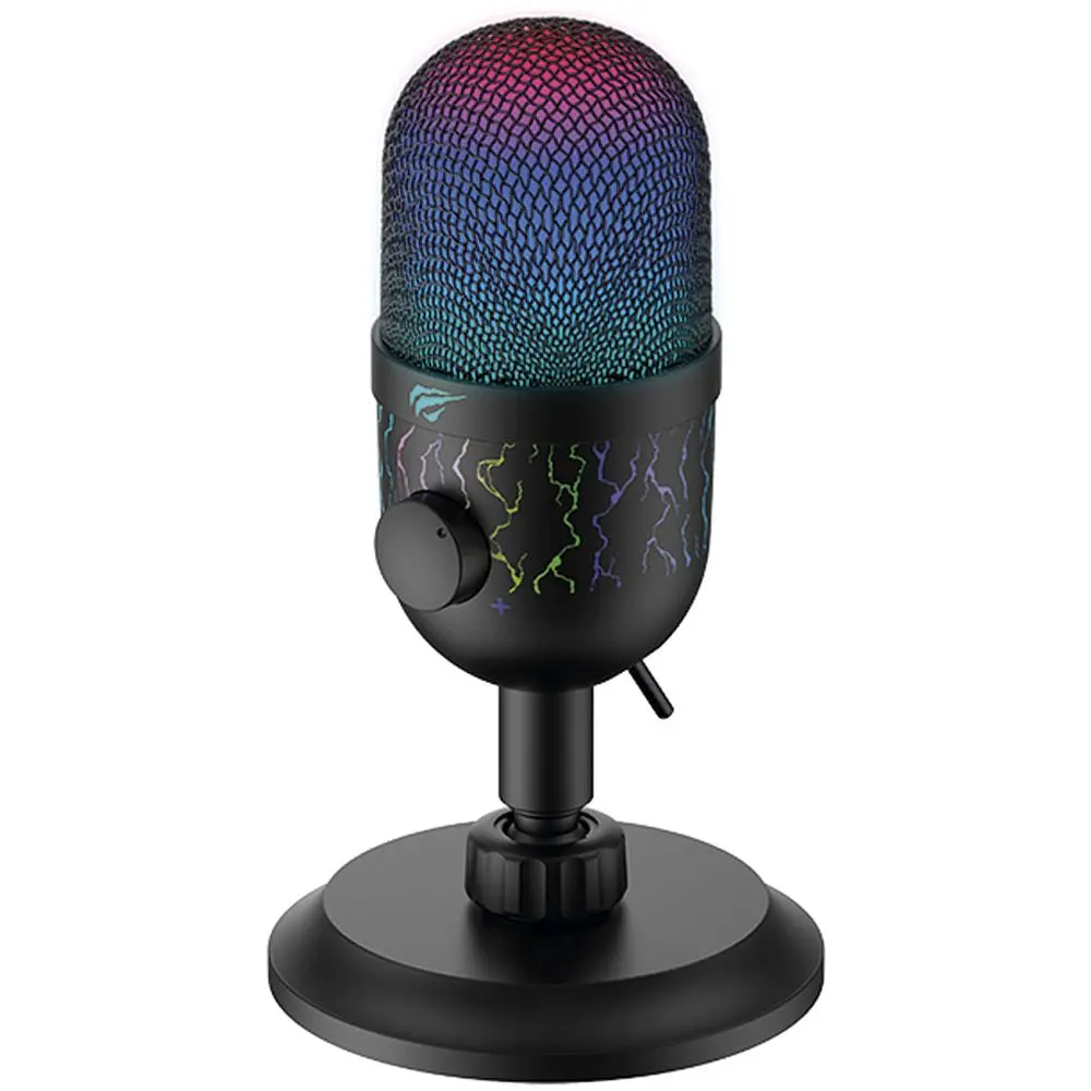 Мікрофон для комп'ютера Havit HV-GK52 USB RGB black (HV-GK52) - фото 4