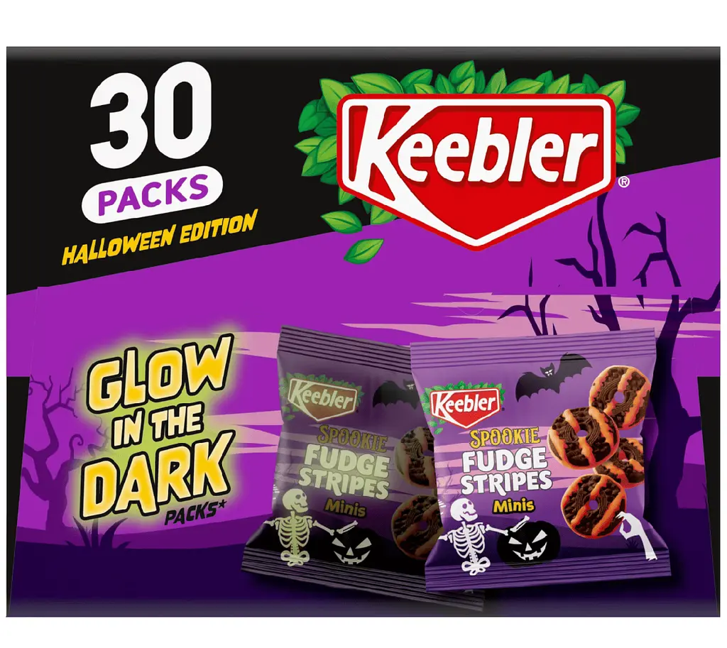Печиво Keebler Spookie Fudge Stripes Minis Halloween 30шт, 425г - фото 8