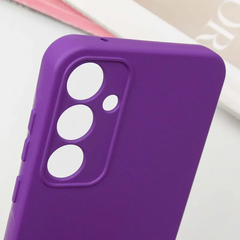 Чохол TPU Getman Liquid Silk Full Camera для Samsung Galaxy S24 FE Фіолетовий / Purple - фото 5