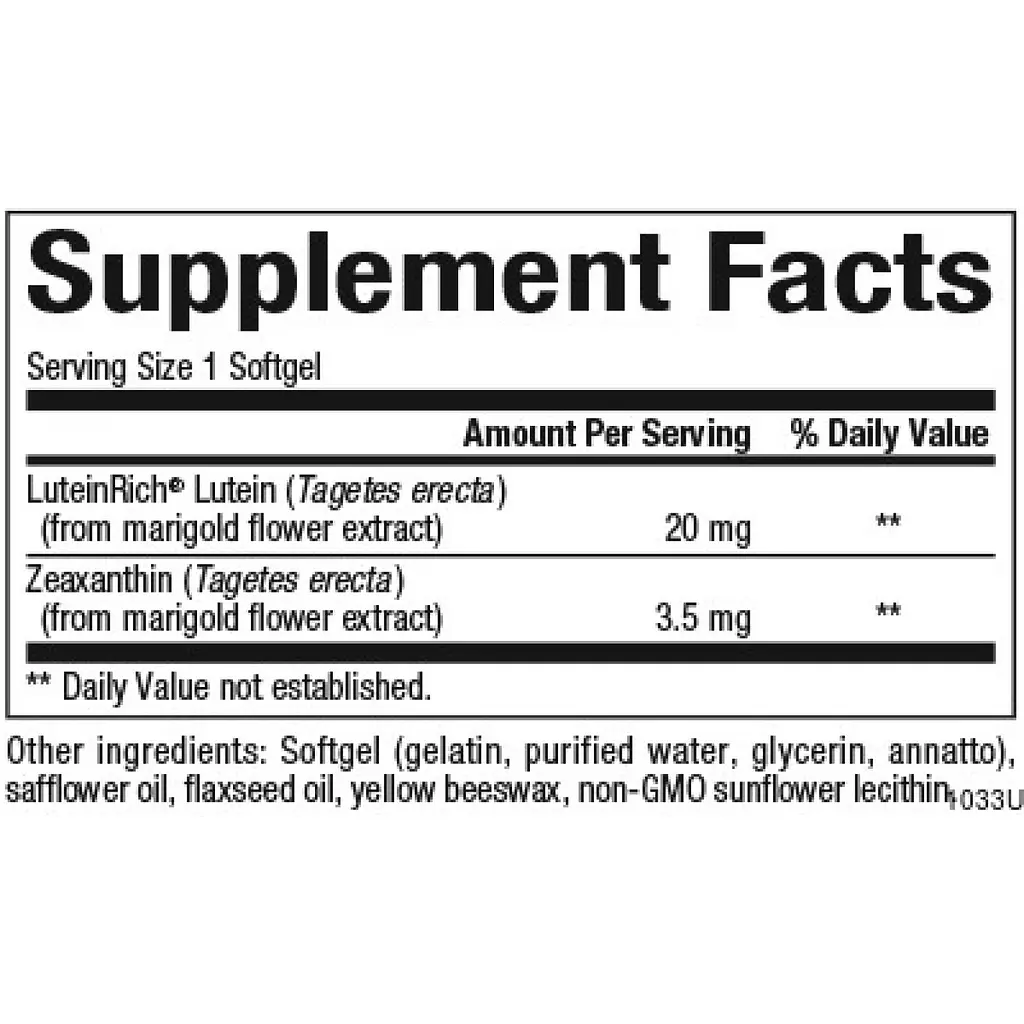 Лютеїн Natural Factors Lutein 20 мг 60 softgels - фото 2