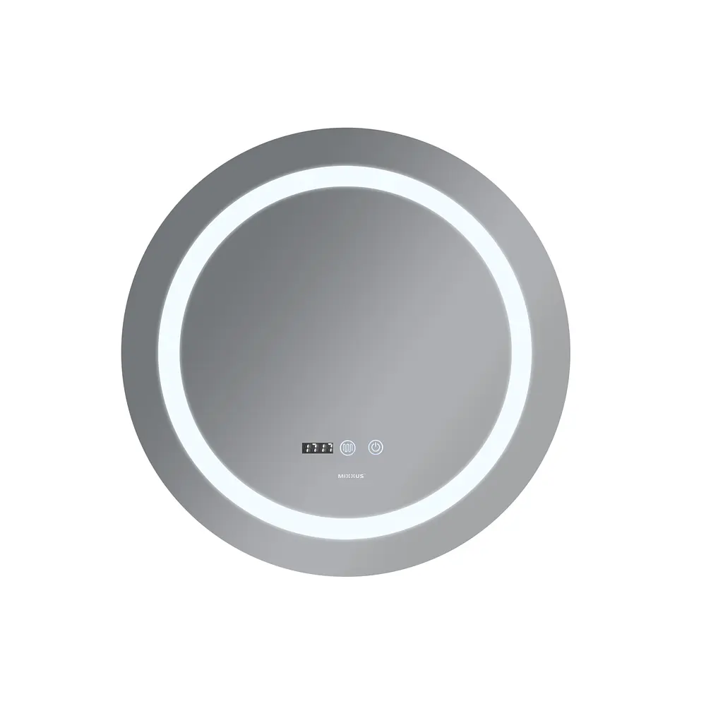 Дзеркало Mixxus Plain MC02-80 (LED Touch, годинник, антизапотівання, димер, регулювання яскравості) MI6931 - фото 5